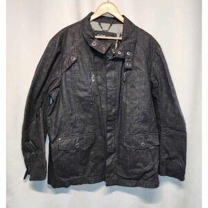 Guess Mens Size XL Black Jacket Zip Up‎  Pockets